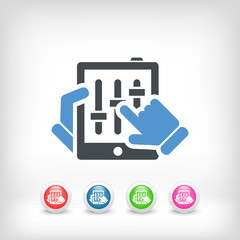 Touchscreen mixer concept icon