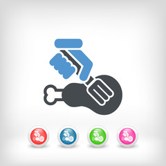 Meat fork concept icon