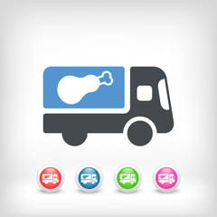 Meat van icon concept