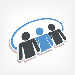 Social network icon 3d