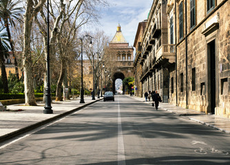 View of Porta Nuova in Palermo