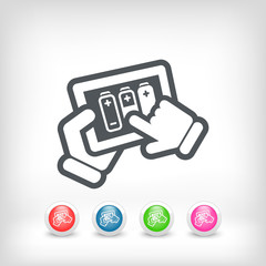 Battery level touchscreen