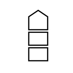 Line icon growth arrow symbol isolated on white background. Vector illustration.