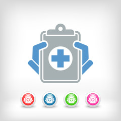 Obraz premium Medical records icon