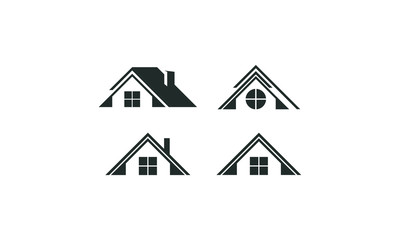 set roof home vector