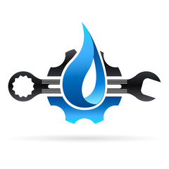 Wasserversorgung - Klempner Logo 