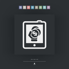 Fototapeta premium Money icon on touch device