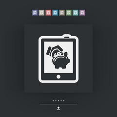 Money icon on touch device