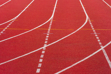 Fototapeta premium Rubber standard of athletics stadium running track