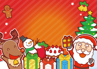 イラスト素材: クリスマス　メッセージ素材　イラスト