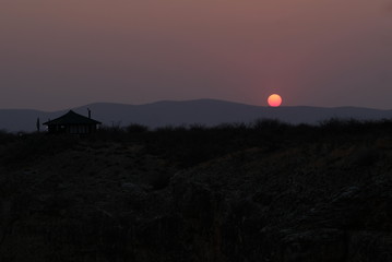 Sunset Vingerklip ,Namibia