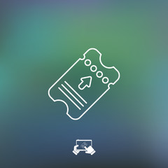 Ticket icon - Thin series