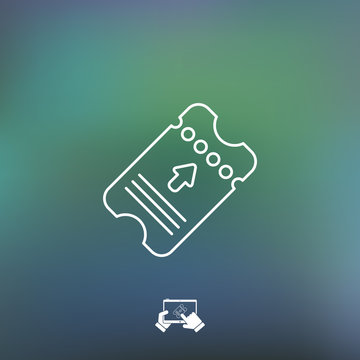 Ticket icon - Thin series