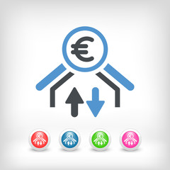 Money transfer icon - Euro