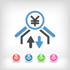 Money transfer icon - Yuan