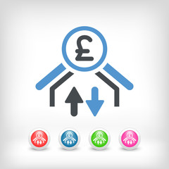 Money transfer icon - Sterling