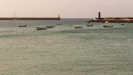 Obraz premium Ankernde Boote