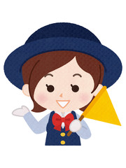 バスガイド　女性