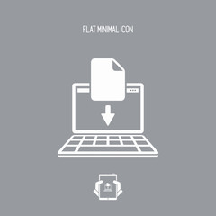 Download icon - Flat minimal icon