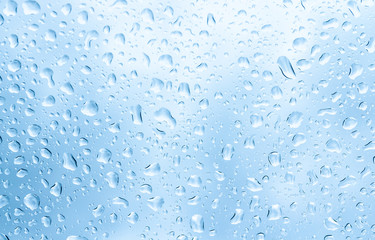 Water drops on glass, rain drop