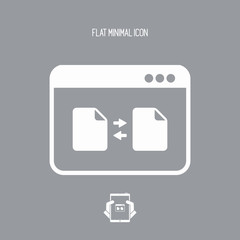 File transfer - Vector flat minimal icon