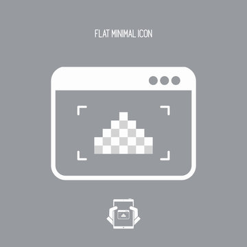 Low resolution image - Vector flat minimal icon