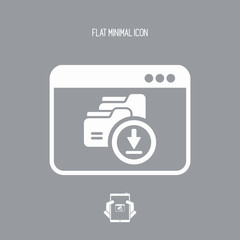 Download window - Vector flat minimal icon