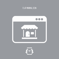 E-commerce application window - Vector flat minimal icon