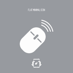 Wireless mouse - Vector flat minimal icon