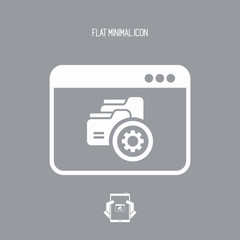 Folders process flat icon