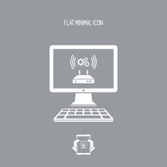 Router or modem setting icon