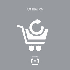 Obraz premium Refresh shopping cart icon