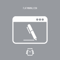 Icon of application for handwriting