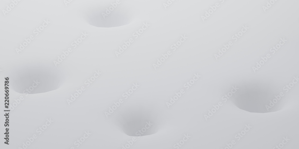 Poster Abstract of white surface with random position of hole,minimal concept,Futuristic space. 3D rendering