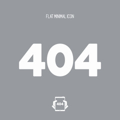 Error 404 concept - Minimal vector icon