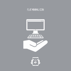 Service offer - Computer assistance - Minimal icon