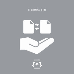 Service offer - File transfer - Minimal icon