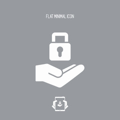 Fototapeta premium Privacy protection service - Minimal icon