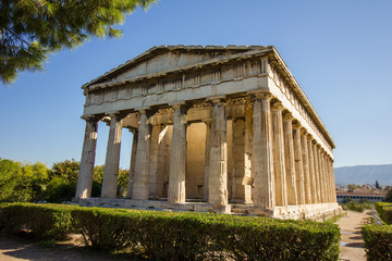 Fototapeta na wymiar Greek ancient temple in Athens