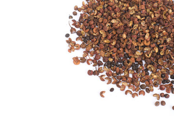 Sichuan pepper isolated on white background