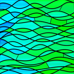 abstract vector stained-glass mosaic background