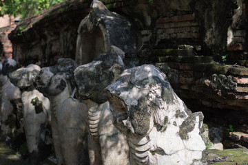 Fototapeta na wymiar タイ・アユタヤ・遺跡・仏陀・Wat Maheyong