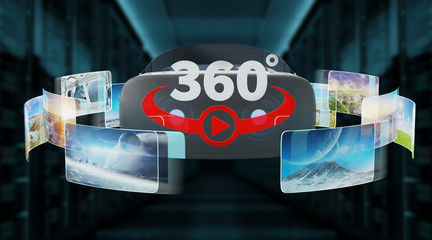 Fototapeta premium Virtual reality glasses technology illustration 3D rendering