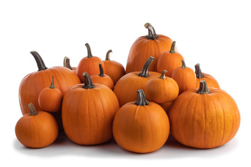 Heap of orange pumpkins
