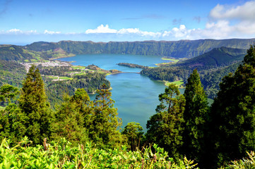 Kratersee Sete Cidades,  Aussichtspunkt Vista do Rei  - Sao Miguel, Azoren, Portugal © Stelsons Photograpy