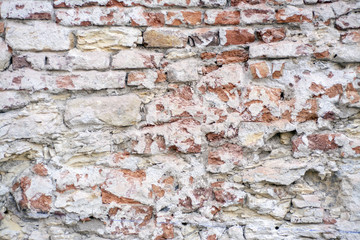 Brick wall made of old brick