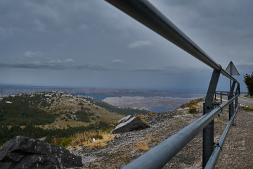 Weitblick in Kroatien bei einem heftigen Sturm