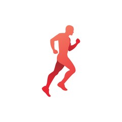 run jogging running man logo vector icon illustration