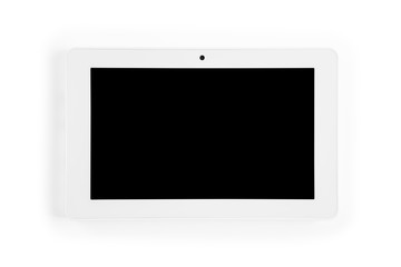 white tablet pc on white background