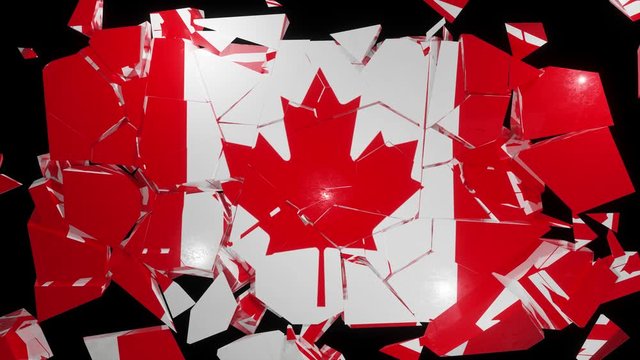Canadian Canada collapse flag country dollar 4k